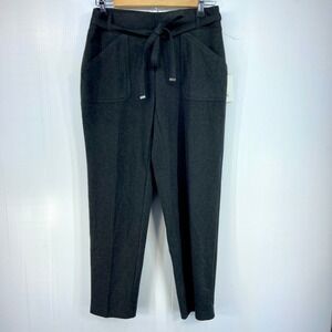 Wren Charcoal Gray Casual Pull On Pants Tie Belt Womens Small NWT